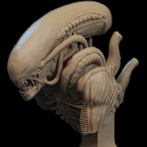 Alien Bust 3D Print printable model