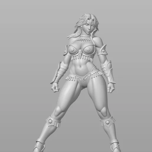 Amazonian Female Amazon Warrior Fantasy Figurine printable model