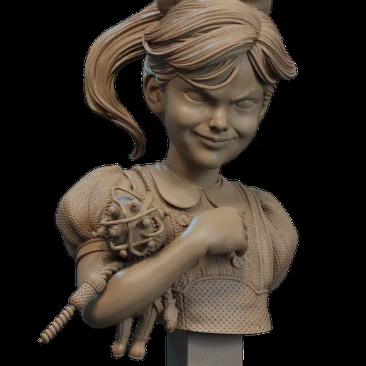 Big Daddy and Little Sister Bust 3D Print printable model
