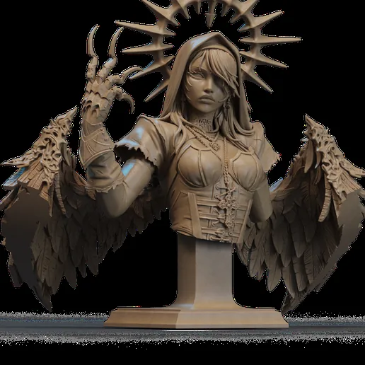Corrupted Nun Bust 3D Print printable model
