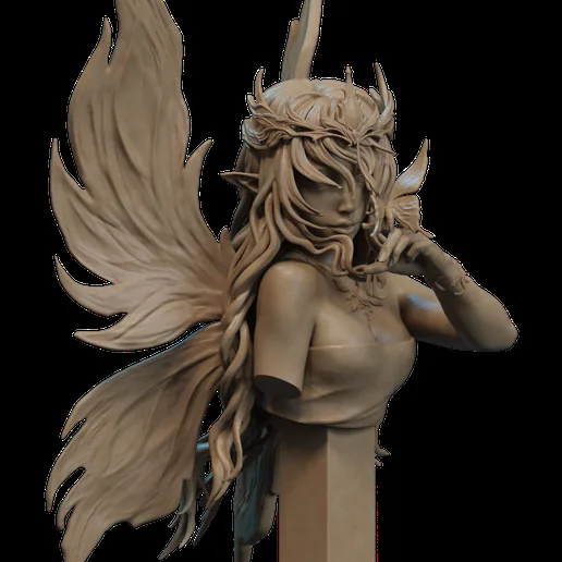 Divine Fairy Bust 3D Print printable model