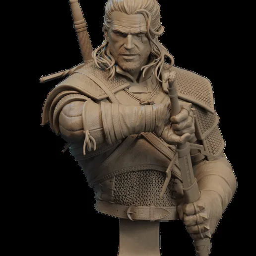 Geralt Bust 3D Print printable model