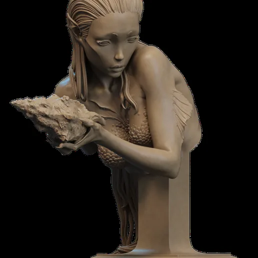 Mermaid Bust 3D Print printable model