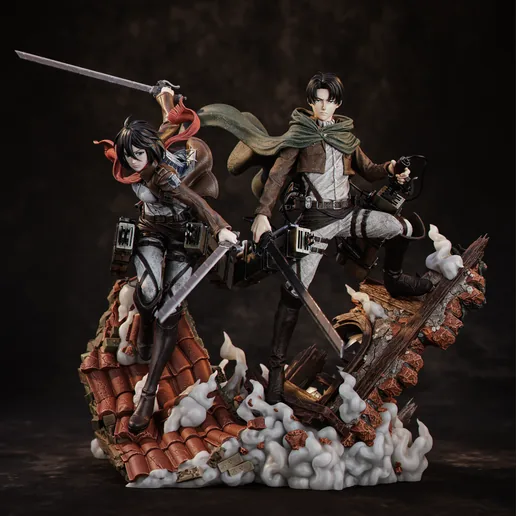 Mikasa and Levi Diorama 3D Print printable model
