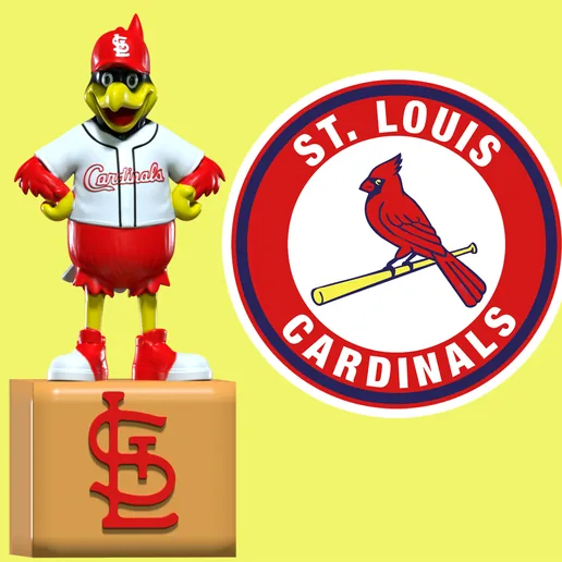MLB - St Louis Cardinals mascot statue - Fredbird - 3d Print printable model