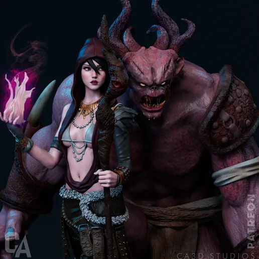 Morrigan Dragon Age-  3D Print printable model