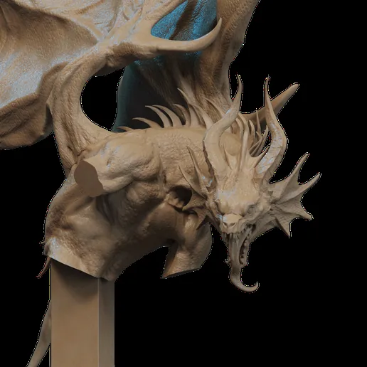 Mysterious Dragon Bust 3D Print printable model