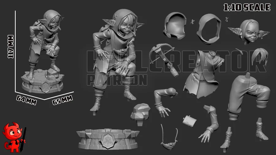 Nott the Brave printable model