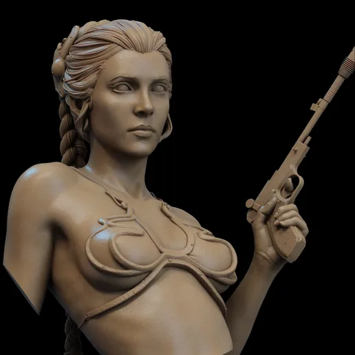 Princess Leia Bust 3D Print printable model