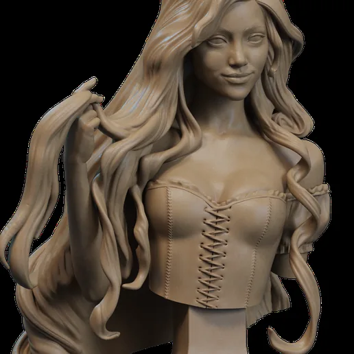 Rapunzel Bust 3D Print printable model