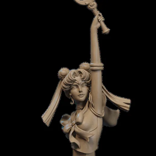 Sailor Moon Bust 3D print printable model