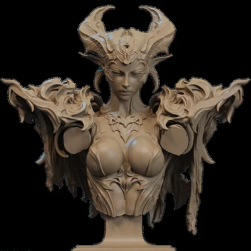 The Queen of the Ashen Vale Bust 3D Print printable model