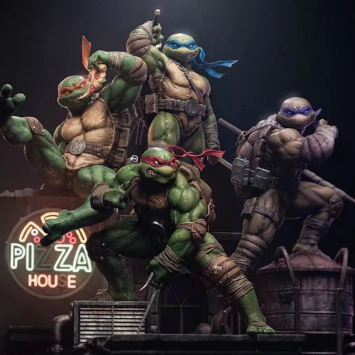 TMNT diorama 3D Print printable model