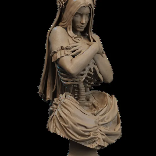 Undead Bride Bust 3D Print printable model