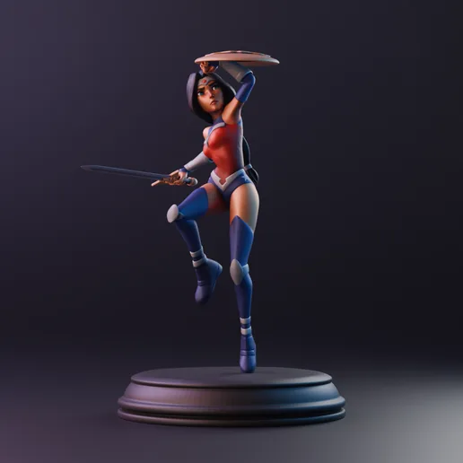 Wonder Woman Cartoon Style printable model