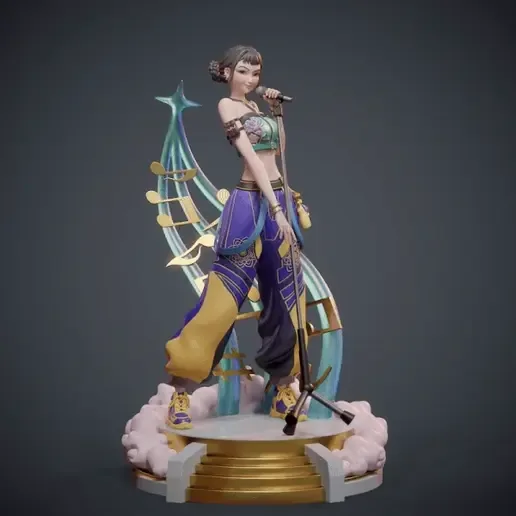 Zoey K-pop Demon Hunters printable model
